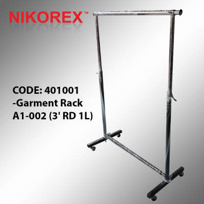 401001 - Garment Rack  A1-002 (3' RD 1L)