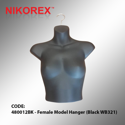 480012BK - Female Model Hanger (Black WB321)