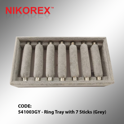 541003GY - Ring Tray with 7 Sticks (Grey)