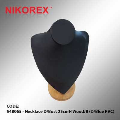 548065 - Necklace D/Bust 25cmH Wood/B (D/Blue PVC)