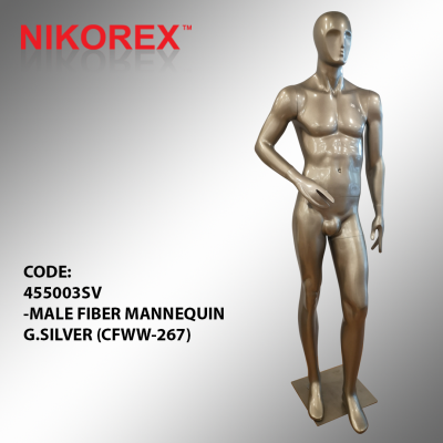 455003SV -MALE FIBER MANNEQUIN G.SILVER (CFWW-267)