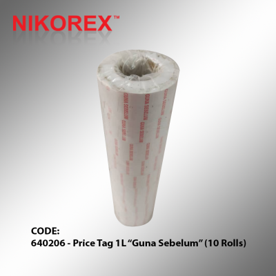 640206 - Price Tag 1L Guna Sebelum (10 Rolls)