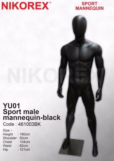 461003BK - MALE SPORT/M (EGG FACE) MATTE BLACK (YU01)