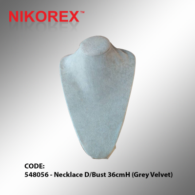 548056 - Necklace D/Bust 36cmH (Grey Velvet)