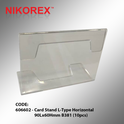 606602 - Card Stand L-Type Horizontal 90Lx60Hmm B381 (10pcs)