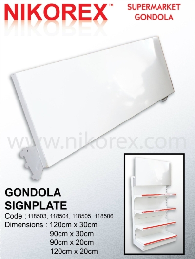 FOR WALL GONDOLA (Single Sided)