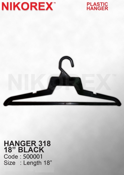 500001 - HANGER 318 BLACK 18" (12pcs)