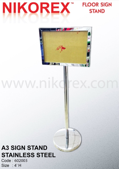 602003 - SS SIGNAGE STAND A3 (HORIZONTAL)