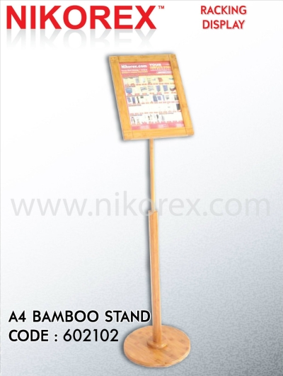 602102 - BAMBOO SIGNAGE STAND A4 (VERTICAL) HH4-15B77-HH4-15B BAMBOO A4 MENU DISPLAY STAND
