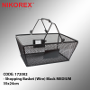 172002 - Shopping Basket (Wire) Black M 35x24cm SHOPPING BASKET SHOPPING TROLLEY & BASKETS