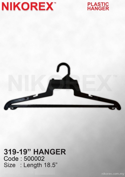 500002 - HANGER 319 BLACK 19" (12pcs)