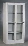 Sliding Glass Door High Cabinet Light Grey (Steel) Cabinet