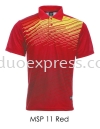 MSP 11 Red Collar T Shirt Baju Polo T shirt Sublimation- Ready Made Baju Uniform Ready Made Promosi