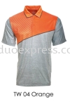 TW 04 Orange Misty Golf T Shirt Baju Polo T shirt Sublimation- Ready Made Baju Uniform Ready Made Promosi