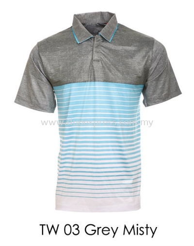 TW 03 Grey Misty Golf T Shirt