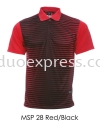 MSP 28 Red Black Collar T Shirt Baju Polo T shirt Sublimation- Ready Made Baju Uniform Ready Made Promosi