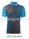 MSP 27 Sky Blue Collar T Shirt Baju Polo T shirt Sublimation- Ready Made Baju Uniform Ready Made Promosi