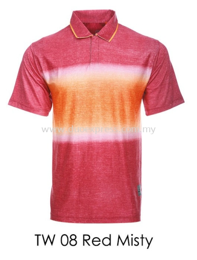 TW 08 Red Misty Golf T Shirt