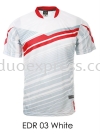 EDR 03 White Jersi t shirt Sublimation- ReadyMade Baju Uniform Ready Made Promosi