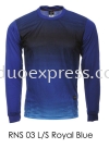 RNS 03 LS Royal Blue Jersi t shirt Sublimation- ReadyMade Baju Uniform Ready Made Promosi