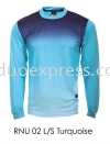 RNU 02 LS Turquoise Jersi t shirt Sublimation- ReadyMade Baju Uniform Ready Made Promosi