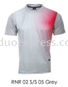 RNR 02 SS 05 Grey Jersi t shirt Sublimation- ReadyMade Baju Uniform Ready Made Promosi