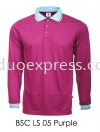 BSC LS 05 Purple T-Shirt Baju Polo T Cotton- ReadyMade Baju Uniform Ready Made Promosi