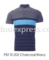 PST 01 02 Charcoal Navy T-Shirt Baju Polo T Cotton- ReadyMade Baju Uniform Ready Made Promosi