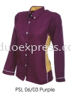 PSL 06 03 Purple Ladies Corporate Shirt Baju F1 Korporat Ladies Ready Made Baju Uniform Ready Made Promosi