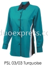 PSL 03 03 Turquoise Ladies Corporate Shirt Baju F1 Korporat Ladies Ready Made Baju Uniform Ready Made Promosi