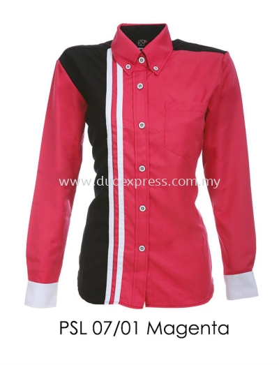 PSL 07 01 Magenta Ladies Corporate Shirt