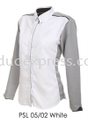 PSL 05 02 White Ladies Corporate Shirt Baju F1 Korporat Ladies Ready Made Baju Uniform Ready Made Promosi