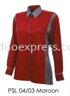 PSL 04 03 Maroon Ladies Corporate Shirt Baju F1 Korporat Ladies Ready Made Baju Uniform Ready Made Promosi