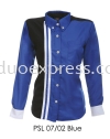 PSL 07 02 Blue Ladies Corporate Shirt Baju F1 Korporat Ladies Ready Made Baju Uniform Ready Made Promosi