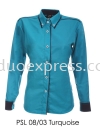 PSL 08 03 Turquoise Ladies Corporate Shirt Baju F1 Korporat Ladies Ready Made Baju Uniform Ready Made Promosi