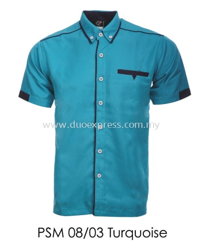 PSM 08 03 Turquoise Unisex Corporate Shirt