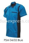 PSM 04 02 Blue Unisex Corporate Shirt Baju F1 Korporat Unisex Ready Made Baju Uniform Ready Made Promosi