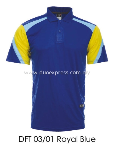 DFT 03 01 Royal Blue Collar T Shirt