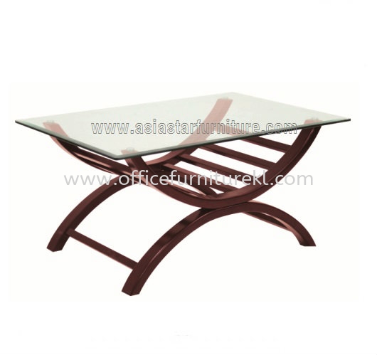 LEXIS RECTANGULAR COFFEE TABLE C/W TEMPERED GLASS TABLE TOP -  office table Kelana Square | office table Kelana Centre | office table Serdang