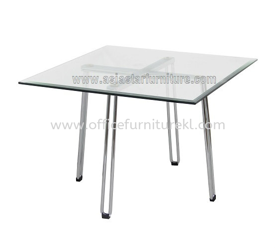 FURA SQUARE COFFEE TABLE C/W TEMPERED GLASS TABLE TOP - coffee table Damansara | coffee table Kepong | coffee table Sungai Buloh