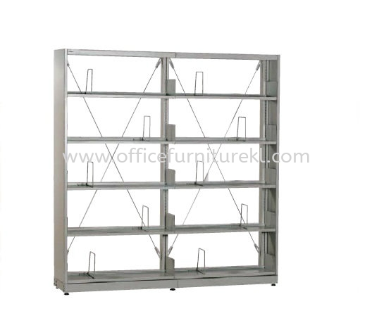 STEEL LIBRARY SHELVING DOUBLE SIDED 2 -  Library Shelving Bandar Utama | Library Shelving Bandar Menjalara | Library Shelving Danau Kota