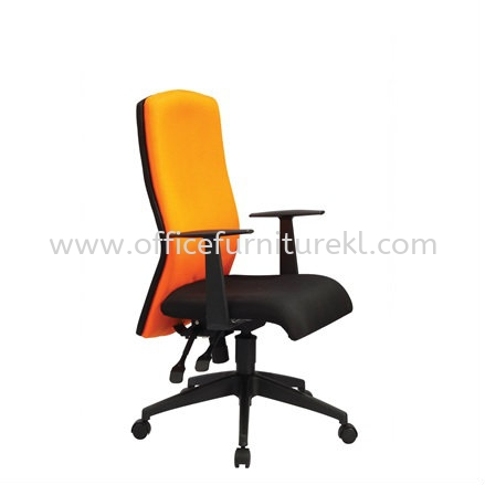 ORANGE STANDARD MEDIUM BACK FABRIC CHAIR WITH ROCKET NYLON BASE OR2