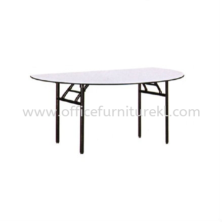 HALF ROUND BANQUET TABLE (16mmTHK Melamine Top)- banquet table pandan indah | banquet table pandan perdana | banquet table taman muda