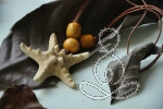 Yellow Starfish Necklace Fossil Wood Shell Necklaces Crystal and Gemstones Store
