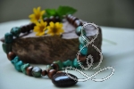 Turquoise Earth Necklace Tiger Eye Brown Necklaces Crystal and Gemstones Store