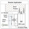 EBELCO Door Bracket ( EM1200-U1 Bracket ) Door Access Accessories Door Access System