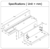 EBELCO Door Bracket ( EM1200-ZL Bracket ) Door Bracket Door Access System