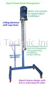BT200-03 3hp homogenizer c/w Electrical Rope Hoist Trolley Stand BT200-BT200B Dyna-Stream 20 - 1000 Liter Top/Bottom Entry Industry Homogenizer
