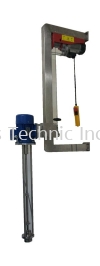 BT200-03 3hp homogenizer c/w Electrical Rope Hoist Trolley Stand BT200-BT200B Dyna-Stream 20 - 1000 Liter Top/Bottom Entry Industry Homogenizer