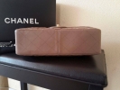 (SOLD) Chanel Taupe Lambskin Single Flap Jumbo with Matt Gold Hardware Chanel